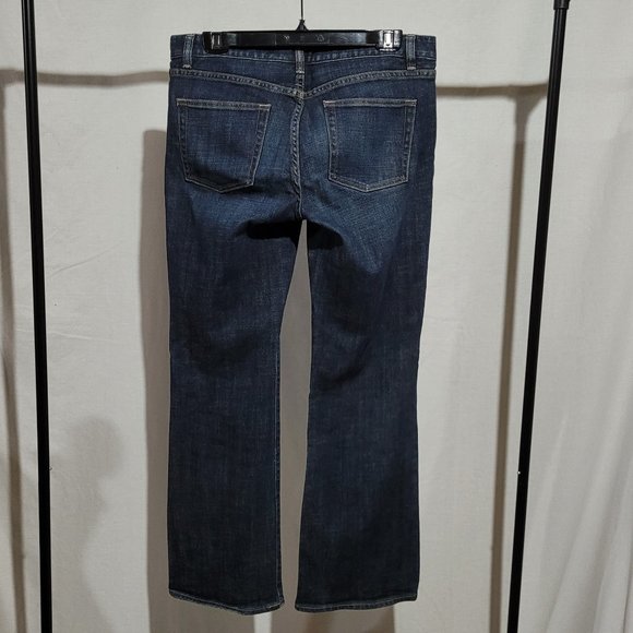 Boot cut jeans J. Crew petite dark wash distressed stretch cotton denim pants - Picture 2 of 14